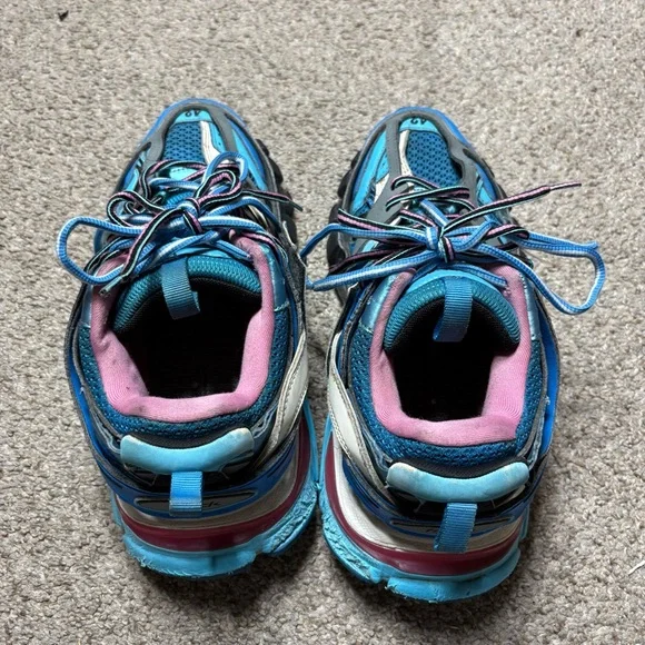 Balenciaga Blue and Pink Men's Sneakers - Picture 4 of 7